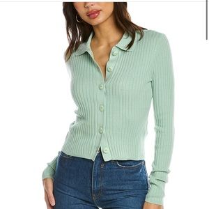 NWT Rag & Bone small mint polo cardigan
